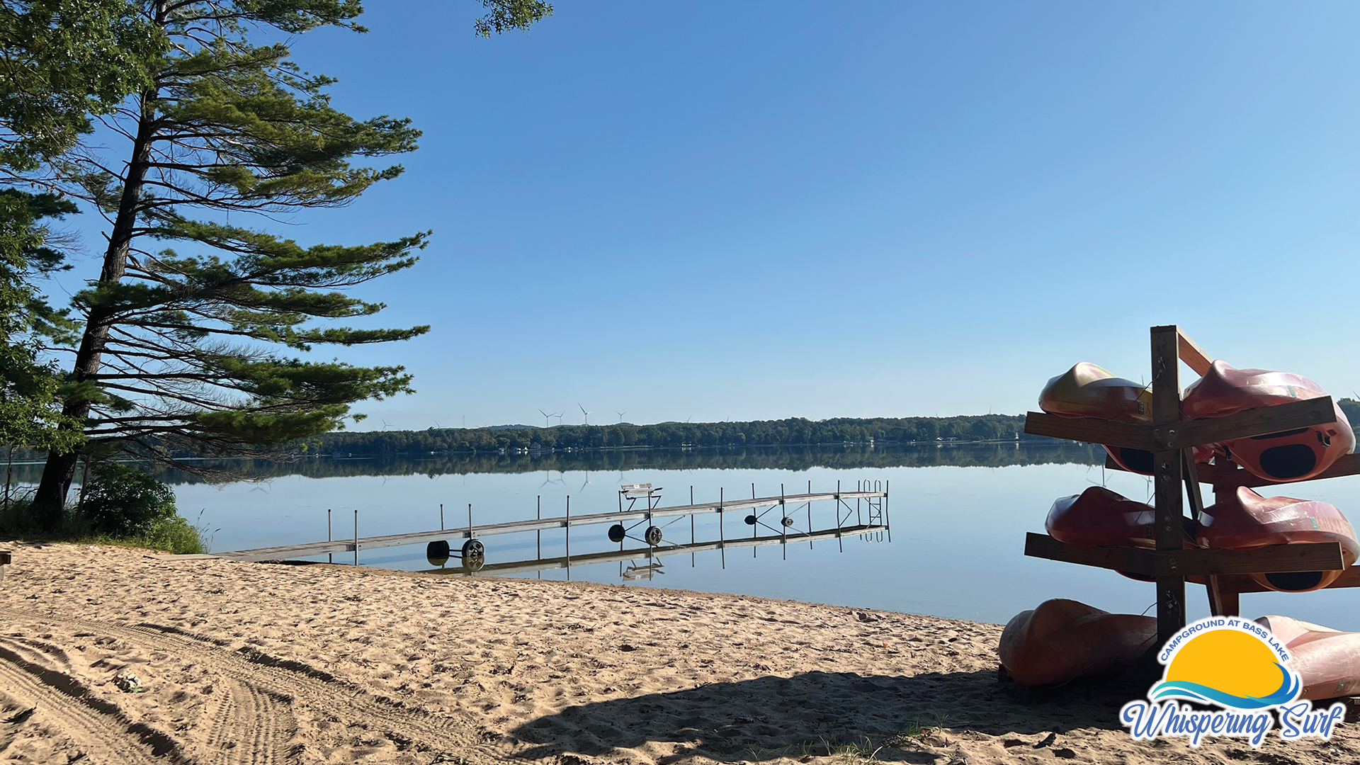 Whispering Surf Through the Seasons | Whispering Surf Campground at Bass Lake Pentwater Michigan
